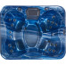 Bañera de hidromasaje LED de acrílico azul madera clara 180 x 215 cm Bañera de hidromasaje LED de acrílico azul madera clara 180 x 215 cm
