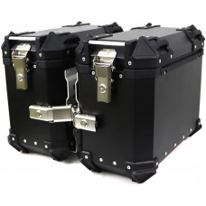  Baúl de la motocicleta , Cajas Laterales De Aluminio Para Motocicleta, Caja De Sillín, Caja Impermeable Para Maletero, Caja De Almacenamiento De Equipaje Para K-AWASAKI YA-MAHA HON-DA SU-ZUKI 