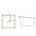Casa Prefabricada de Madera para Jardín Moderna 500x500x273cm 22.20m2 de Espacio Interno