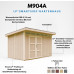 Caseta Jardin Exterior Paneles a Base de Madera LP SmartSide 8,7 m² con Suelo y Baldosas Bituminosas 