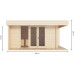 Caseta de Madera Natural 12m² Espesor de Pared 44 mm 