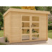 Caseta de jardín de Madera con Techo Plano 8,8 m² de 28 mm de Grosor 