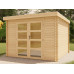 Caseta de jardín de Madera con Techo Plano 8,8 m² de 28 mm de Grosor 