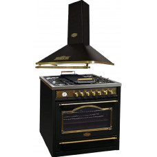 Cocina eléctrica de gas retro 90 cm + campana extractora 90 cm Cocina eléctrica de gas retro 90 cm + campana extractora 90 cm
