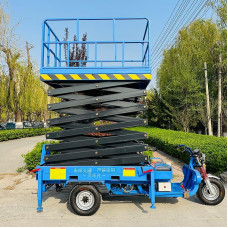 Elevador de tijera de tres ruedas de 8 m con tracción hidraulica Elevador de tijera de tres ruedas de 8 m con tracción hidraulica