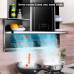 Equipamiento 90 cm Campana extractora de hogar Reciclaje Campana de Cocina Armario Campana de Cocina Decorativa Pantalla táctil/Somatosensorial/Limpieza automática