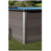Gre KPCOR28 – Piscina cuadrada composite 326 x 326 x 96 cm, con filtración 4 m3 h, cuña metálica 