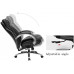 HZYDD Silla reclinada del Presidente Silla ejecutiva,Silla de Ordenador de Oficina ergonómica,Silla de Giro del Estudio en el hogar (Color:marrón)