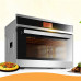 JIEZ Oven Solo Horno de microondas en Silver Tact Horno Individual eléctrico Empotrado - Horno de convección halógeno Acero Inoxidable Ideal para Asar, Hornear