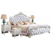  JVmoebel Cama barroca clásica estilo rococó, cama de hotel tapizada, cama de matrimonio, Chesterfield 
