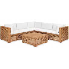 Juego Muebles de jardín 6 Piezas y Cojines Juego Muebles de jardín 6 Piezas y Cojines