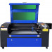 Máquina de Grabado Láser de 100W  700x500MM CO2 Máquina de Corte Láser LCD Digital Puerto USB, WIFI + eje rotatorio 100W+XZZ 