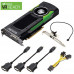 PNY Tarjeta gráfica profesional Quadro P6000 24GB GDDR5 PCI Express 3.0 x16, doble ranura, 4x DisplayPort, 1x DVI-I DL, soporte 5K, ventilador activo ultra silencioso PNY Tarjeta gráfica profesional Quadro P6000 24GB GDDR5 PCI Express 3.0 x16, doble ranura, 4x DisplayPort, 1x DVI-I DL, soporte 5K, ventilador activo ultra silencioso