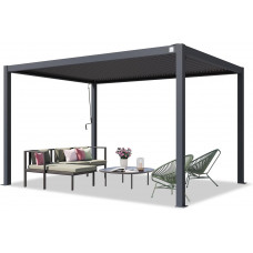 Pergola 3x4 m Postes de Aluminio con Techo de Lamas de Acero Pergola 3x4 m Postes de Aluminio con Techo de Lamas de Acero