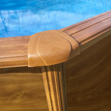 Piscina Elevada Ovalada, Aspecto Madera, 500 x 300 x 120 cm Piscina Elevada Ovalada, Aspecto Madera, 500 x 300 x 120 cm
