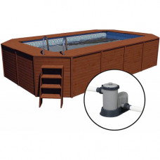 Piscina Madera Panelada K2O 3,25x2,7x120 cm Depuradora de Cartucho Piscina Madera Panelada K2O 3,25x2,7x120 cm Depuradora de Cartucho
