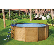 Piscina Madera Panelada K2O 375x127 cm Depuradora de Cartucho 2.006 L H con Escalera Piscina Madera Panelada K2O 375x127 cm Depuradora de Cartucho 2.006 L H con Escalera