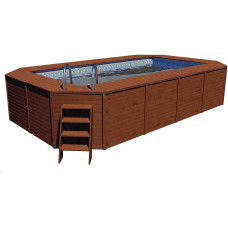 Piscina Madera Panelada K2O 655x390x124 cm Depuradora de Cartucho de 5.678 L/ H con Escalera Piscina Madera Panelada K2O 655x390x124 cm Depuradora de Cartucho de 5.678 L/ H con Escalera