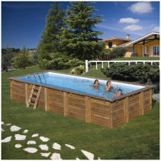 Piscina Rectangular Madera Braga 815X420X146 cm Piscina Rectangular Madera Braga 815X420X146 cm