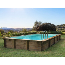 Piscina Rectangular de Madera Murano - 12.20 x 6.20 x 1.44 m Piscina Rectangular de Madera Murano - 12.20 x 6.20 x 1.44 m