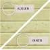 Piscina de madera rectangular de 3,50 x 3,20 x 1,24 m 