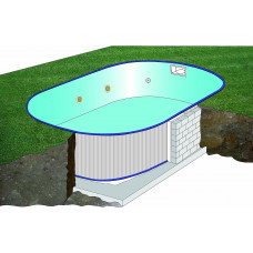 Piscina ovalada prefabricada 500 x 300 x 150 cm Altura Piscina ovalada prefabricada 500 x 300 x 150 cm Altura