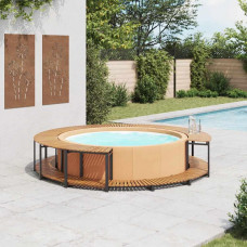 Piscina y spa marco de madera de acacia maciza de 273 x 53 cm Piscina y spa marco de madera de acacia maciza de 273 x 53 cm
