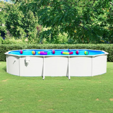 Piscinas con pared de acero ovalada, 610 x 360 x 120 cm Piscinas con pared de acero ovalada, 610 x 360 x 120 cm