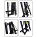 QILIN Alzamiento hidráulico plegable del motor de 2 toneladas, grúa del taller con 6 ruedas móviles, grúa móvil del piso, rojo/negro