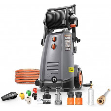SZHWLKJ Lavadora de presión, 3000W motor de la bomba Jet arandelas, manguera de alta presión y el carrete de manguera, la presión del tanque de detergente arandela de la energía Lavadora de alta presi SZHWLKJ Lavadora de presión, 3000W motor de la bomba Jet arandelas, manguera de alta presión y el carrete de manguera, la presión del tanque de detergente arandela de la energía Lavadora de alta presi