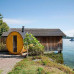 Sauna al aire libre tipo barril Harvia con estufa de leña 220 cm Sauna al aire libre tipo barril Harvia con estufa de leña 220 cm