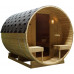 Sauna de exterior 189×220 cm finlandesa en forma de barril con estufa de leña Sauna de exterior 189×220 cm finlandesa en forma de barril con estufa de leña