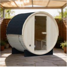 Sauna de vapor de barril al aire libre para 2 a 4 personas Sauna de vapor de barril al aire libre para 2 a 4 personas