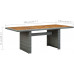 Set Comedor jardín 9 pzas y Cojines ratán sintético 