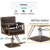 Silla de barbero hidráulico 360 grados rodantes Silla de barbero hidráulico 360 grados rodantes