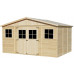 TIMBELA Casetas de Jardin M331 - Casa de Madera para Jardin - Caseta Jardin 418x320cm/12m2 - Cobertizo Jardin Exterior Natural - Taller de Jardín - Bicicleta, Almacenamiento de Herramientas TIMBELA Casetas de Jardin M331 - Casa de Madera para Jardin - Caseta Jardin 418x320cm/12m2 - Cobertizo Jardin Exterior Natural - Taller de Jardín - Bicicleta, Almacenamiento de Herramientas
