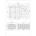 TIMBELA Cobertizo de Madera para jardín - 324x516cm/15m2 Cobertizo de Madera Natural - Taller de Jardín - Bicicleta, Almacenamiento de Herramientas M337