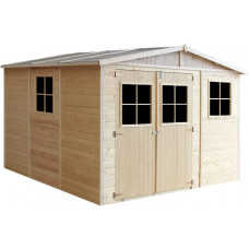 TIMBELA Cobertizo de Madera para jardín - A226x324x316cm 9m2 TIMBELA Cobertizo de Madera para jardín - A226x324x316cm 9m2