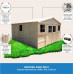 TIMBELA Cobertizo de Madera para jardín - A246x418x522cm 20m2 