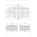 TIMBELA Cobertizo de Madera para jardín con Base - 418x420cm/16m2 Cobertizo de Madera Natural - Taller de Jardín - Bicicleta, Almacenamiento de Herramientas M330+M330G