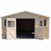 TIMBELA Cobertizo de Madera para jardín con Suelo TRATADO- A246x495x810cm/40m2 TIMBELA Cobertizo de Madera para jardín con Suelo TRATADO- A246x495x810cm/40m2