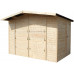 TIMBELA M150 Quiosco de Madera con Suelo - cobertizo de Pino/Abeto, construcción de Paneles - A232 x 336 x 263 cm / 6 m2 TIMBELA M150 Quiosco de Madera con Suelo - cobertizo de Pino/Abeto, construcción de Paneles - A232 x 336 x 263 cm / 6 m2