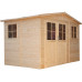 TIMBELA M334F+M334G Cobertizo de Madera para jardín- Puerta con Cerradura Suelo TRATADO - A226x324x216cm-6m2 Cobertizo de Madera Natural TIMBELA M334F+M334G Cobertizo de Madera para jardín- Puerta con Cerradura Suelo TRATADO - A226x324x216cm-6m2 Cobertizo de Madera Natural