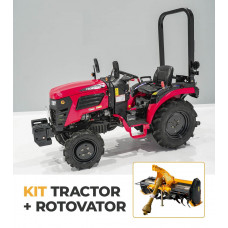 Tractor agrícola Roteco Crossfire + Rotovator Dimago Mini 105 Tractor agrícola Roteco Crossfire + Rotovator Dimago Mini 105