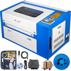VEVOR 50 W Máquina de Grabado Láser CO2 USB 300 x 500 mm Grabador de Láser 500 mm/s Herramienta de Corte Rueda Giratoria LCD Láser Engraving Machine Láser CO2 para Vidrio, Madera, Plástico, Cuero VEVOR 50 W Máquina de Grabado Láser CO2 USB 300 x 500 mm Grabador de Láser 500 mm/s Herramienta de Corte Rueda Giratoria LCD Láser Engraving Machine Láser CO2 para Vidrio, Madera, Plástico, Cuero