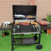 YFGQBCP Al Aire Libre XL Fumador Barbacoa de carbón Barbacoa portátil Barbacoa Exterior, Parrilla de la Barbacoa con el indicador de Calor, elevable cajón de carbón Cuenca W/Estantes Ruedas Y Almace