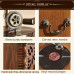 ZSMLB Tocadiscos Gramófono Altavoz Disco Vinilo Retro Electro fonógrafo, Reproductor/Radio FM/USB/Bluetooth, Estilo Europeo Living/uRoom Muebles el hogar Decoración Vintage