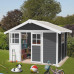 caseta cobertizo de resina jardin grosfillex deco7 7.53 m2 sherwood color marron caseta cobertizo de resina jardin grosfillex deco7 7.53 m2 sherwood color marron