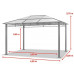 TOOLPORT Cenador de jardín 3x4 m Impermeable ALU Deluxe con 4 Partes Laterales Carpa Party en Techo de Bronce translúcido PC TOOLPORT Cenador de jardín 3x4 m Impermeable ALU Deluxe con 4 Partes Laterales Carpa Party en Techo de Bronce translúcido PC